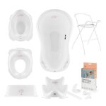 Baignoire pour b�b� - hylat - certifi� t�v sans bpa - ensemble de 7 pi�ces - hug me:blanco - collection ...