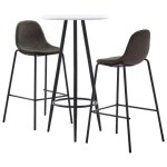 Vidaxl ensemble de bar 3 pcs table et chaises de pub meubles de bistrot mobilier de comptoir jardin cuisine ...