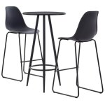 Vidaxl ensemble de bar 3 pcs table et chaises de pub mobilier de comptoir meubles de bistrot jardin cuisine ...