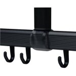 Ensemble barre de rideau de douche - sealskin - easy roll - 90x90x90 cm - noir - kit tout - en - un