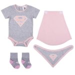Ensemble bébé fille - cerda - dc superhero girls - body jupe chaussettes - gris - 6 / 12 mois Ensemble bébé fille - cerda - dc superhero girls - body jupe chaussettes - gris - 6 / 12 mois