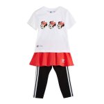 Ensemble blanc / rose fille adidas disney mickey et ses amis