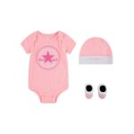 Ensemble bonnet + body + chaussons bb garon converse classic ctp - arctic punch - 6 / 12 mois