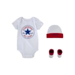 Ensemble bonnet + body + chaussons b�b� gar�on converse classic ctp - converse red / white - 6 / 12 mois ...