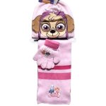 Ensemble bonnet charpe et gant pat patrouille - rose - enfant - mixte