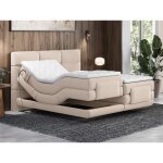Ensemble complet boxspring tête de lit capitonnée + sommiers relaxation électrique + matelas + surmatelas ... Ensemble complet boxspring tête de lit capitonnée + sommiers relaxation électrique + matelas + surmatelas ...