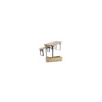 Ensemble brasserie table et 2 bancs pliants en bois 180 cm - oviala