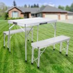 Ensemble brasseur table et bancs en bois pliants 90 cm - xuanyu - meuble de jardin Ensemble brasseur table et bancs en bois pliants 90 cm - xuanyu - meuble de jardin