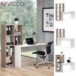Ensemble bureau + étagère - vicco - mara - blanc - sonoma - contemporain - design Ensemble bureau + étagère - vicco - mara - blanc - sonoma - contemporain - design