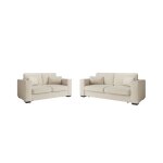 Ensemble canaps 2 places et 3 places belami en tissu - beige