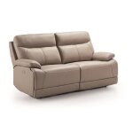 Ensemble canap de 3 places (2 relax lectriques) + canap de 2 places fixes en cuir - pvc couleur gris ...
