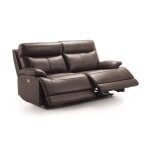 Ensemble canap de 3 places (2 relax lectriques) + canap de 2 places fixes en cuir - pvc couleur marron ...