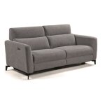Ensemble canapé de 3 places relax électrique + canapé de 2 places fixes en tissu gris foncé Ensemble canapé de 3 places relax électrique + canapé de 2 places fixes en tissu gris foncé