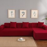 Housse de canapé - salalis - 3 + 2 places tout compris forme l - rouge - polyester - 190~230 cm - sans ... Housse de canapé - salalis - 3 + 2 places tout compris forme l - rouge - polyester - 190~230 cm - sans ...