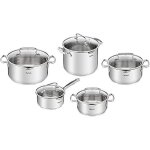 Ensemble de casseroles - tefal - duetto + - acier inoxydable 18 / 10 - compatible induction - garantie ...