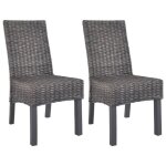 Ensemble de chaises de salle à manger en rotin pratique et confortable - salalis - 2pcs - rotin kubu ... Ensemble de chaises de salle à manger en rotin pratique et confortable - salalis - 2pcs - rotin kubu ...