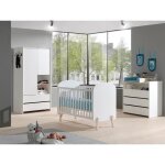 Ensemble chambre complte - vipack - lit bb 60x120 - commode 3 tiroirs et armoire 2 portes kiddy - ...