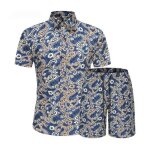 Ensemble chemise et short hawa�enne pour homme - hzlz - imprim� floral - �t�