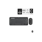 Ensemble clavier azerty et souris sans fil bluetooth logitech pebble 2 combo graphite Ensemble clavier azerty et souris sans fil bluetooth logitech pebble 2 combo graphite
