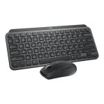 Ensemble clavier et souris - logitech - mx keys mini combo - azerty - sans fil - graphite