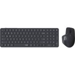 Ensemble clavier - souris - rapoo - 9760m - sans - fil - ultra - slim - dark grey
