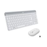 Ensemble clavier souris - sans fil - logitech - mk470 slim - silencieux - azerty - blanc Ensemble clavier souris - sans fil - logitech - mk470 slim - silencieux - azerty - blanc