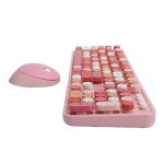 Ensemble clavier et souris - vvikizy - combo usb - 104 touches - filaire - rose