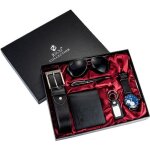 Ensemble coffret cadeau montre - lunettes de soleil / portefeuille / montre / ceinture / porte - cls ...