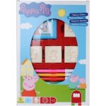 Ensemble de coloriage - multiprint - peppa pig - 7 marqueurs - 4 timbres en bois - multicolore