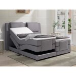 Ensemble complet boxspring tête de lit + sommiers relaxation électrique + matelas + surmatelas - 2 x ... Ensemble complet boxspring tête de lit + sommiers relaxation électrique + matelas + surmatelas - 2 x ...
