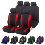 Housse de sige voiture - qingque - universal fit - noir rouge - polyester - confortable