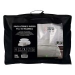 Ensemble couette et parure 5 pi�ces boheme lin pour lit en 90x190 cm par soleil docre