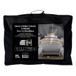 Ensemble couette et parure 5 pices thales moutarde pour lit en 90x190 cm par soleil docre