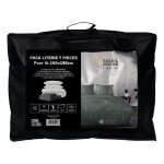 Ensemble couette et parure 7 pi�ces boheme kaki pour lit en 160x200 cm par soleil docre