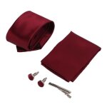 Ensemble cravate homme rouge - shipenophy - style classique - polyester soie