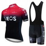 Ensemble cuissard maillot cycliste homme - rouge - manches courtes - v�lo loisir