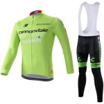 Ensemble de cyclisme homme - maillot manches longues et cuissard - vert multicolor - respirant - v�lo ...