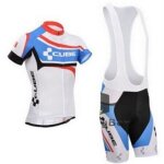Ensemble cyclisme homme manches courtes + cuissard vtt - blanc - respirant