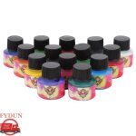 Ensemble dencres de couleur pour pratique de tatouage 14 couleurs pigments durables accessoires longs ...