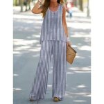 Ensemble deux pices pour femmes - marque - imprim ray - pantalon  jambes larges
