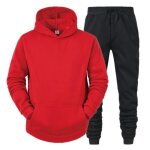 Ensemble de deux pièces sweat - shirt à capuche et pantalon pour homme survêtements de sport décontractés ... Ensemble de deux pièces sweat - shirt à capuche et pantalon pour homme survêtements de sport décontractés ...