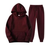 Ensemble de deux pièces sweat - shirt à capuche et pantalon pour homme survêtements de sport décontractés ... Ensemble de deux pièces sweat - shirt à capuche et pantalon pour homme survêtements de sport décontractés ...