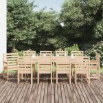 Ensemble � d�ner de jardin 11 pcs bois massif de pin mothinesstoly0515