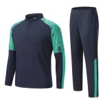 Ensemble de football pour homme - insfity - manches longues - pantalon lastique - bleu marine