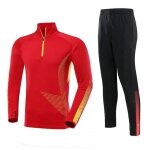 Ensemble football insfity - t - shirt et pantalon homme - manches longues - rouge