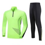 Ensemble football vetement homme t - shirt et pantalon sport entranement pour automne hiver - vert