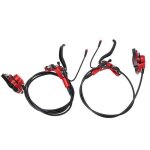 Ensemble de freins à disque hydrauliques de vélo salutuya - rouge - vtt - mixte Ensemble de freins à disque hydrauliques de vélo salutuya - rouge - vtt - mixte