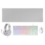 Ensemble gaming - mcp - rgb3 - blanc - clavier azerty - souris rgb 3200 dpi
