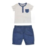 Ensemble gar�on - guess - i91g16 - t - shirt + bermuda - 100% coton - 12 mois
