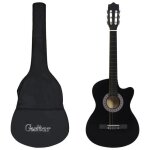 Ensemble de guitare dcoupe classique 12 pcs 6 cordes noir 38 ly3866 mothinessto